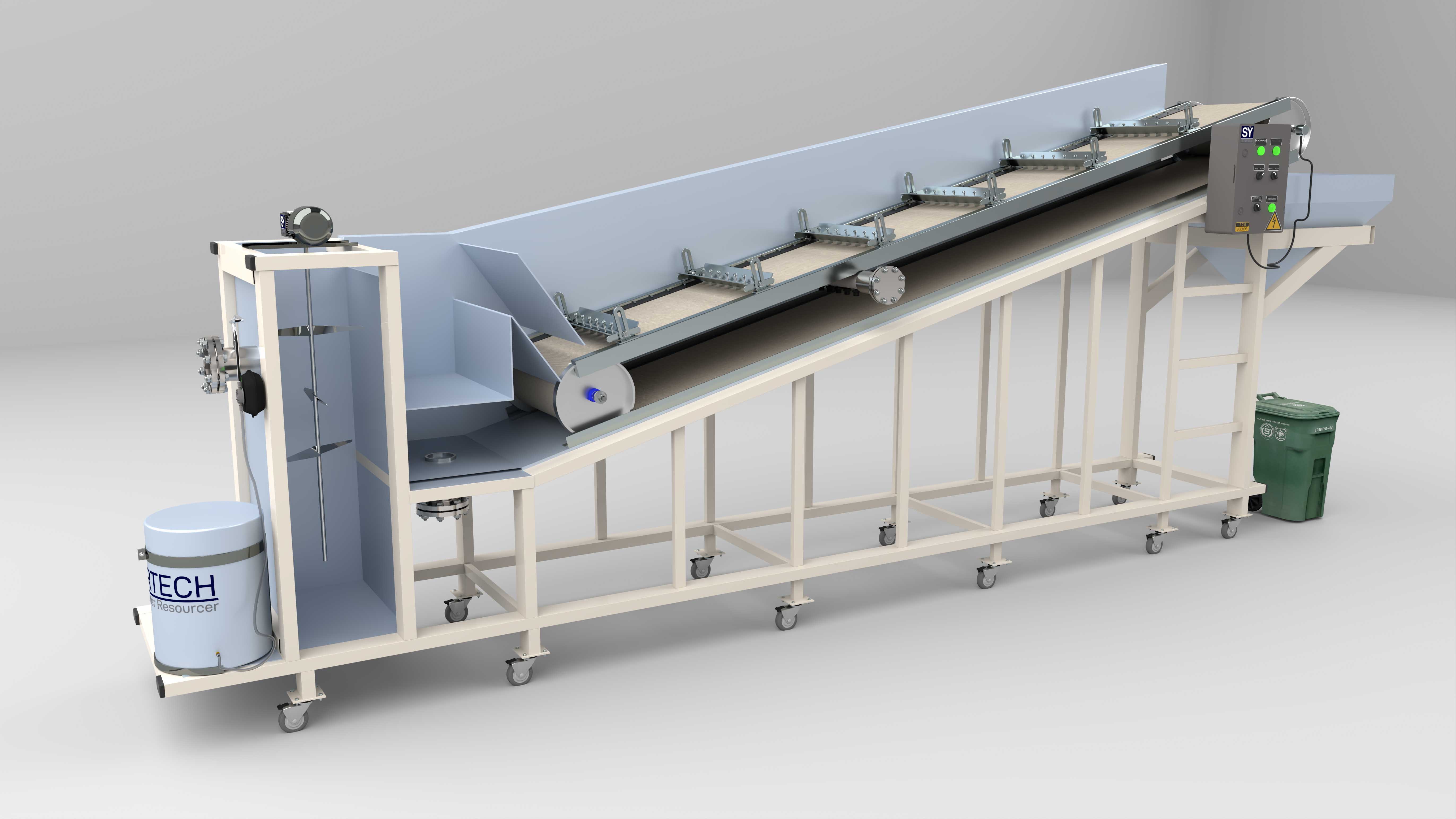 persona realizando pruebas en planta complementaria de tratamiento de aguas residuales - ver detalles de la planta