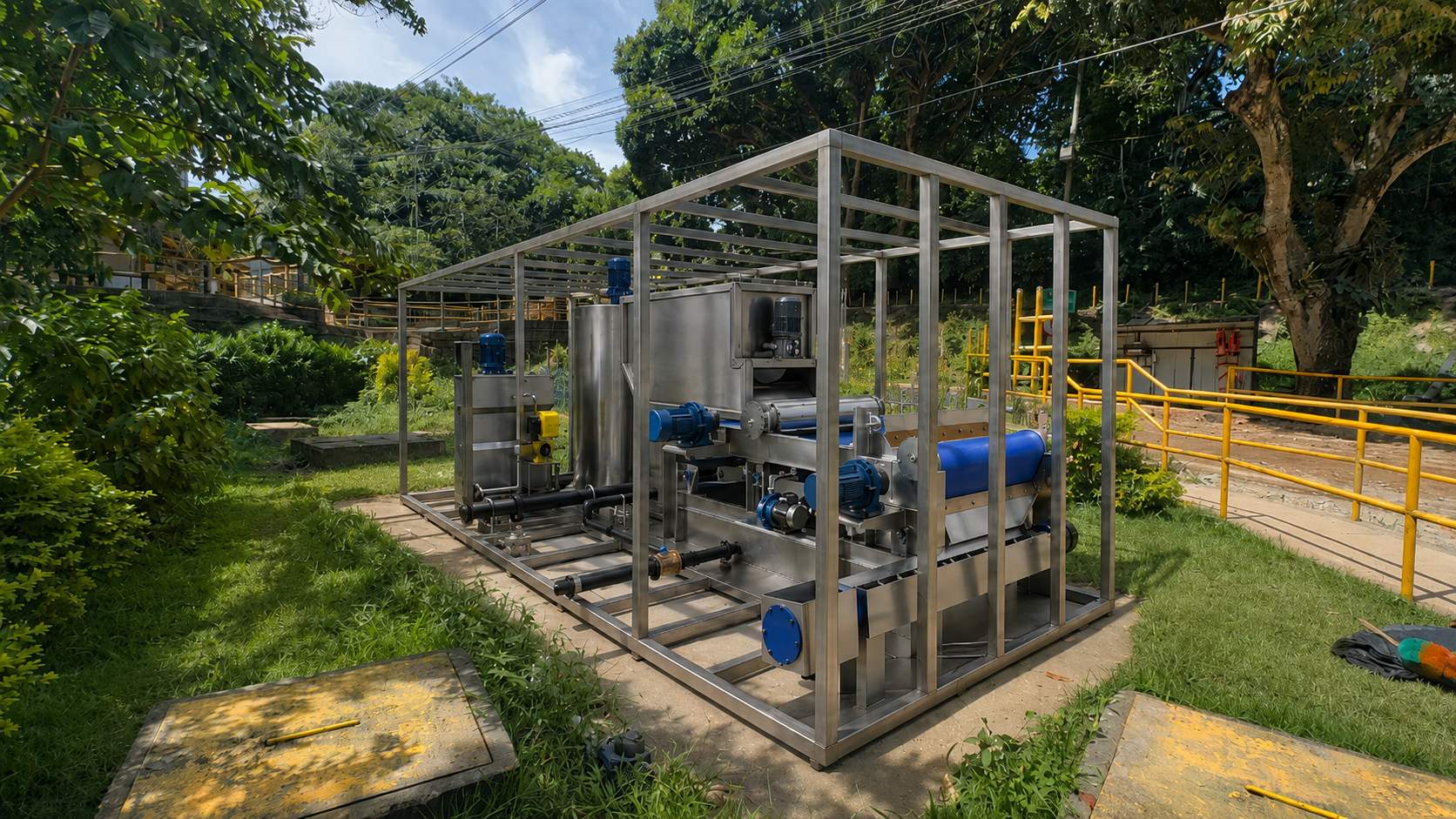 Planta para tratamiento y deshidratación de lodos mineros